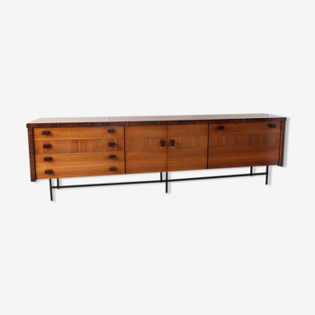 Vintage rosewood and metal row circa 1960