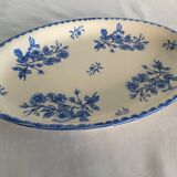 Série de plats, saladier, soupière - décor bleu