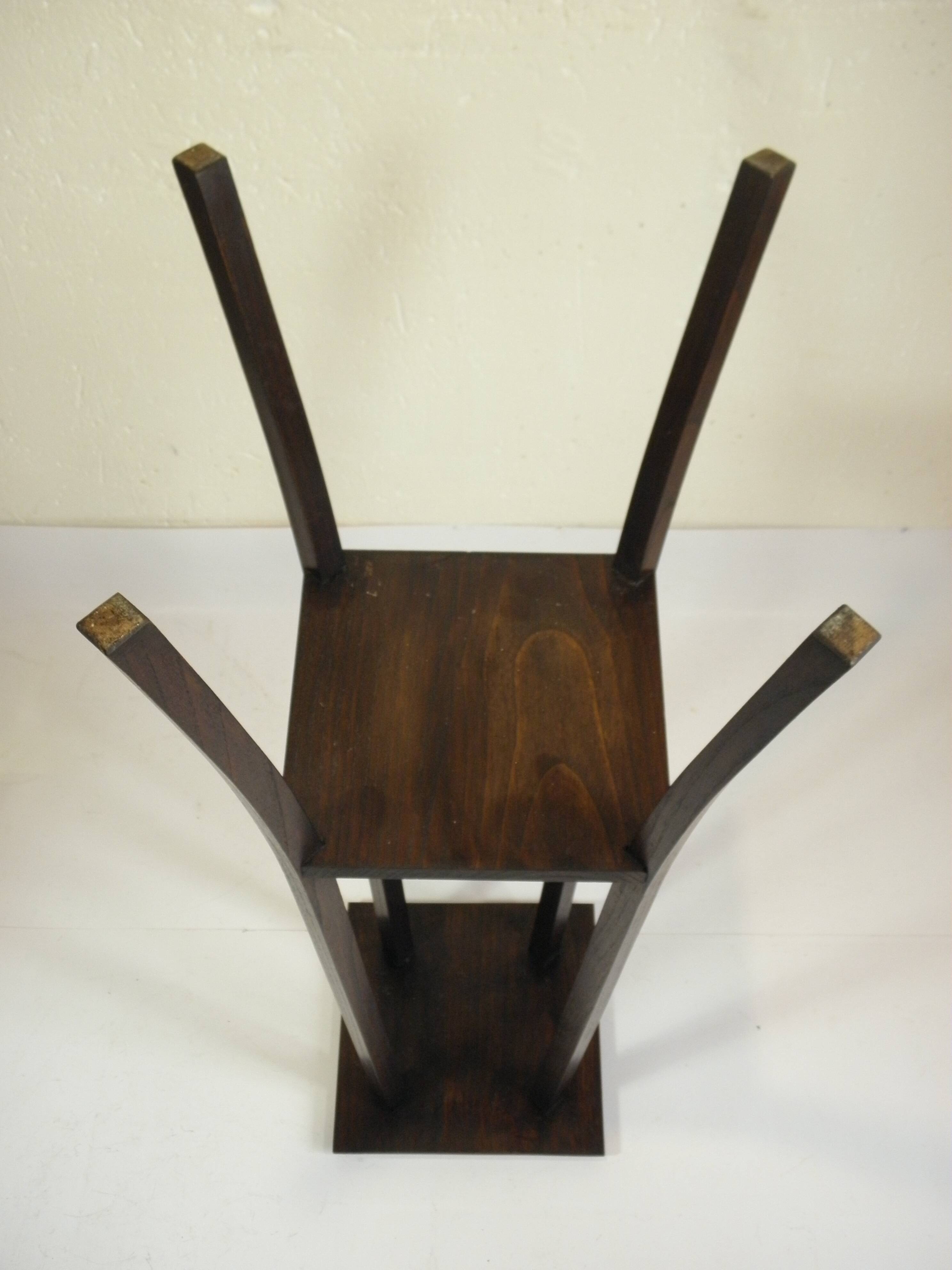 Sellette en bois pieds galbés 88 cm