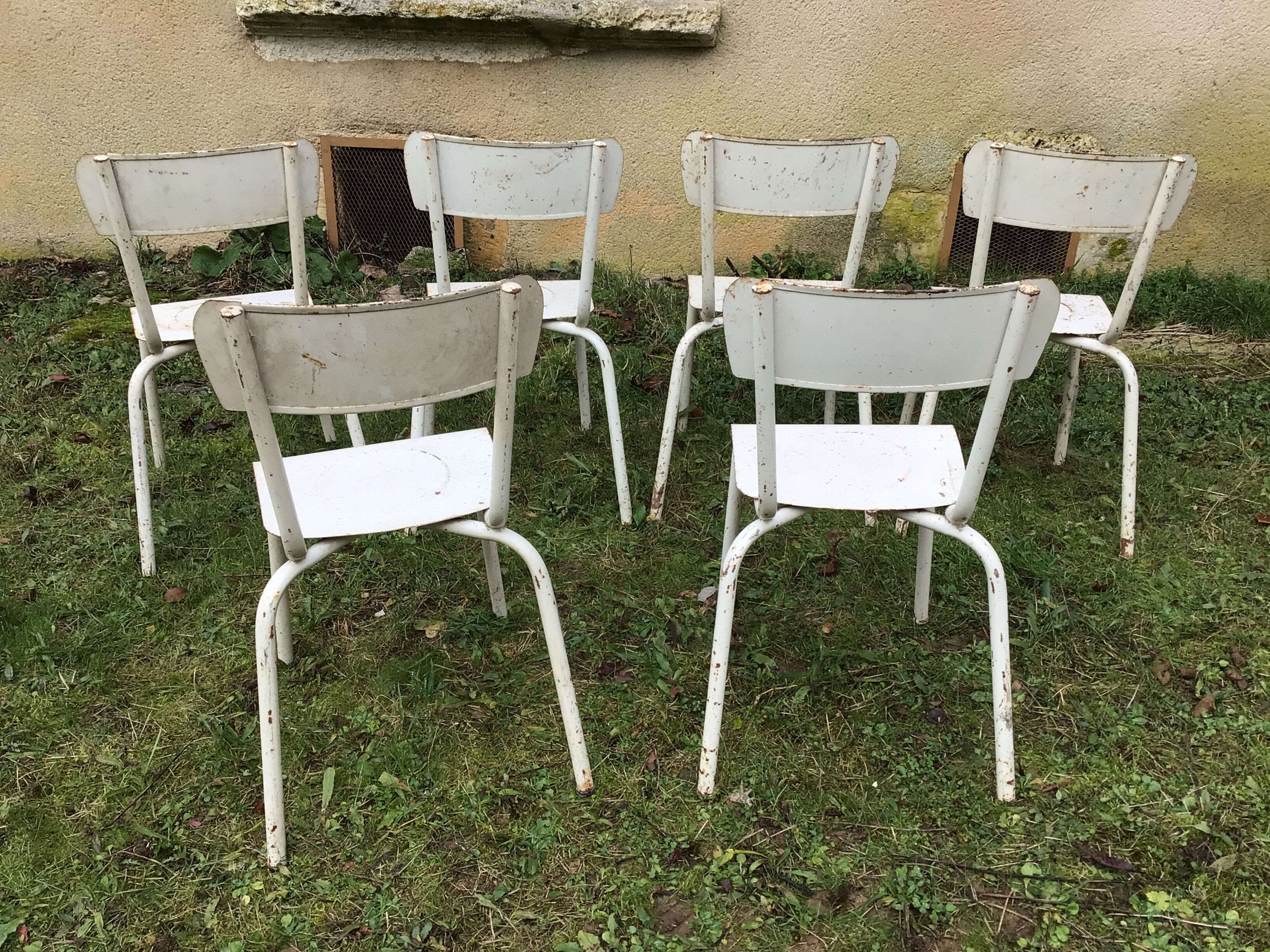 Ensemble de 6 chaises bistrot jardin en métal