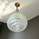 Small hobnail glass hanging lamp