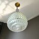 Petite lampe suspendue en verre clouté