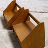 2x wall mounted mid century night stands