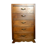 Chiffonnier art deco à 5 tiroirs des années 30-40