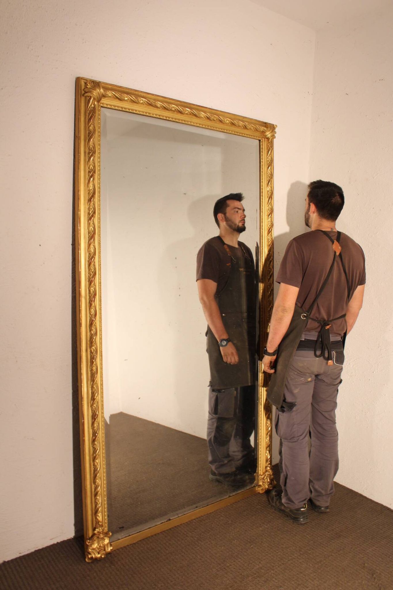Grand miroir 19e siècle