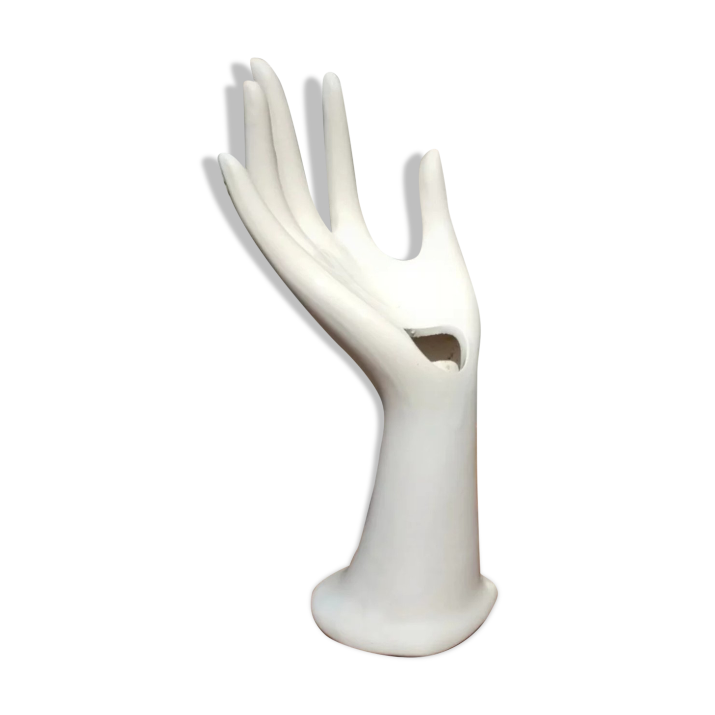 Vintage white hand vase