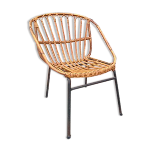 Fauteuil en rotin vers 1960