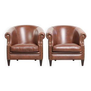 Ensemble de 2 fauteuils - cuir couleur