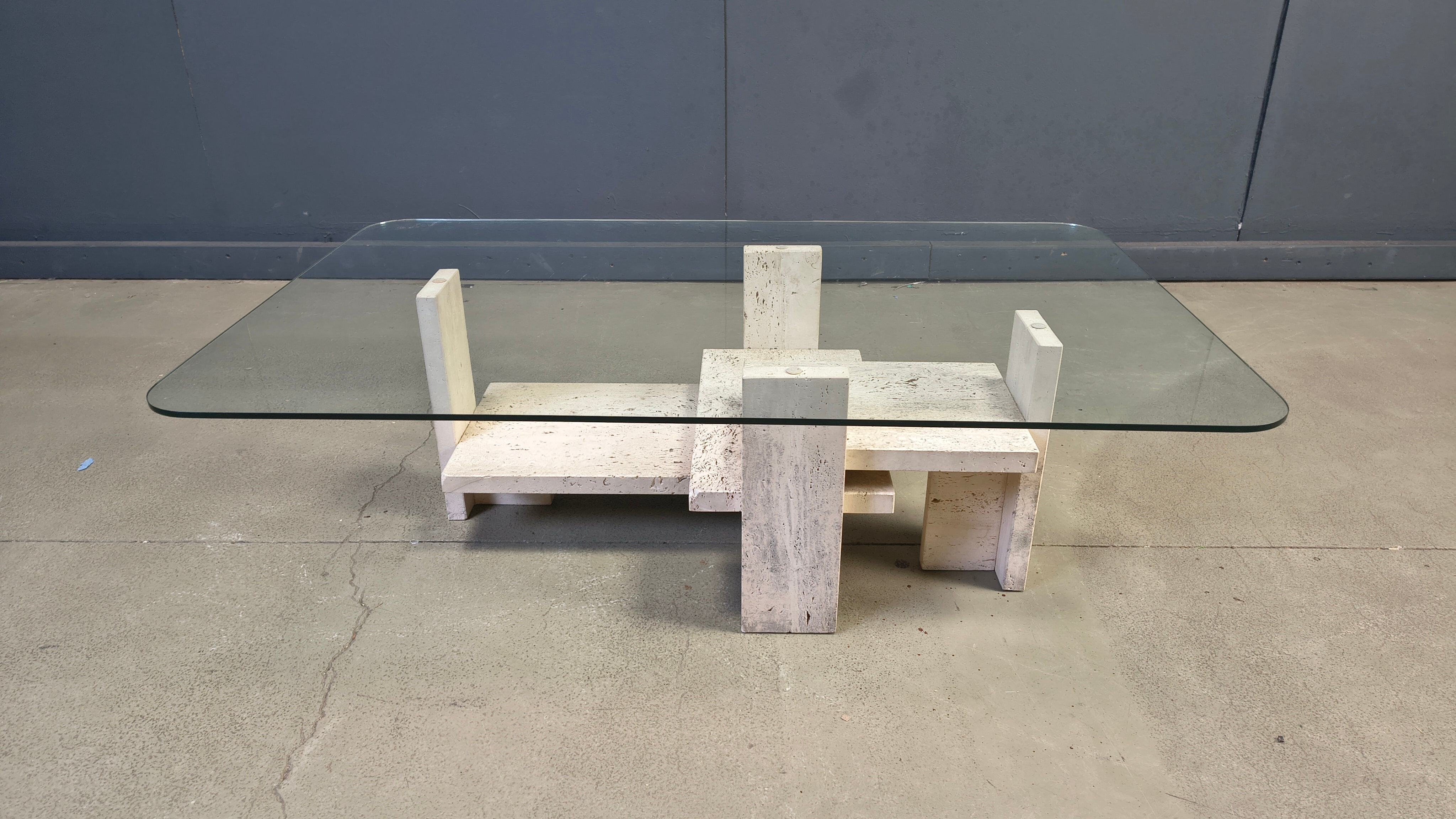 Vintage coffee table by Willy Ballez, 1970s