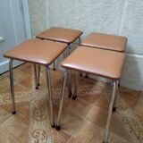 Set of 4 vintage stools from the 70s