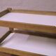 Brutalist Scandinavian bar cart / serving trolley in solid oak, 1950s