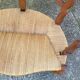 Provencal double armchair with woven rush in walnut