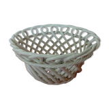 Cache pot in faience braid