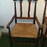 Pair of provençal walnut armchairs