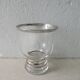 Service to liquor, glass with silver edging, art deco
