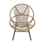 Rattan shell chair