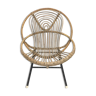 Rattan shell chair