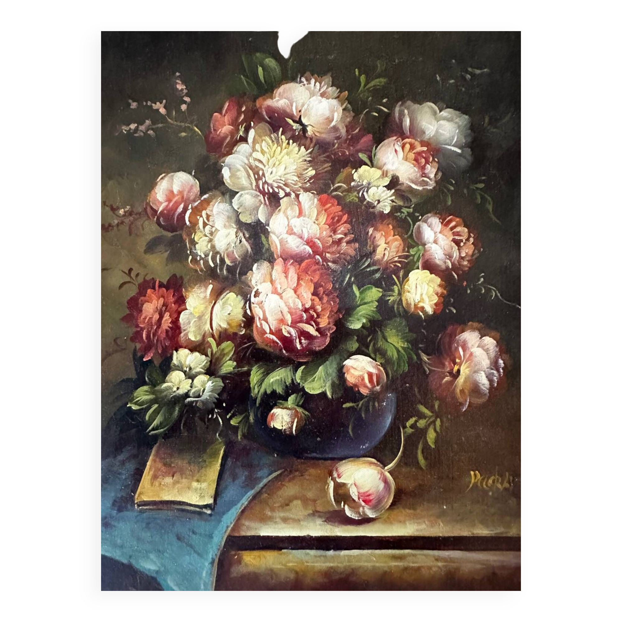 Still life - oil painting on wood