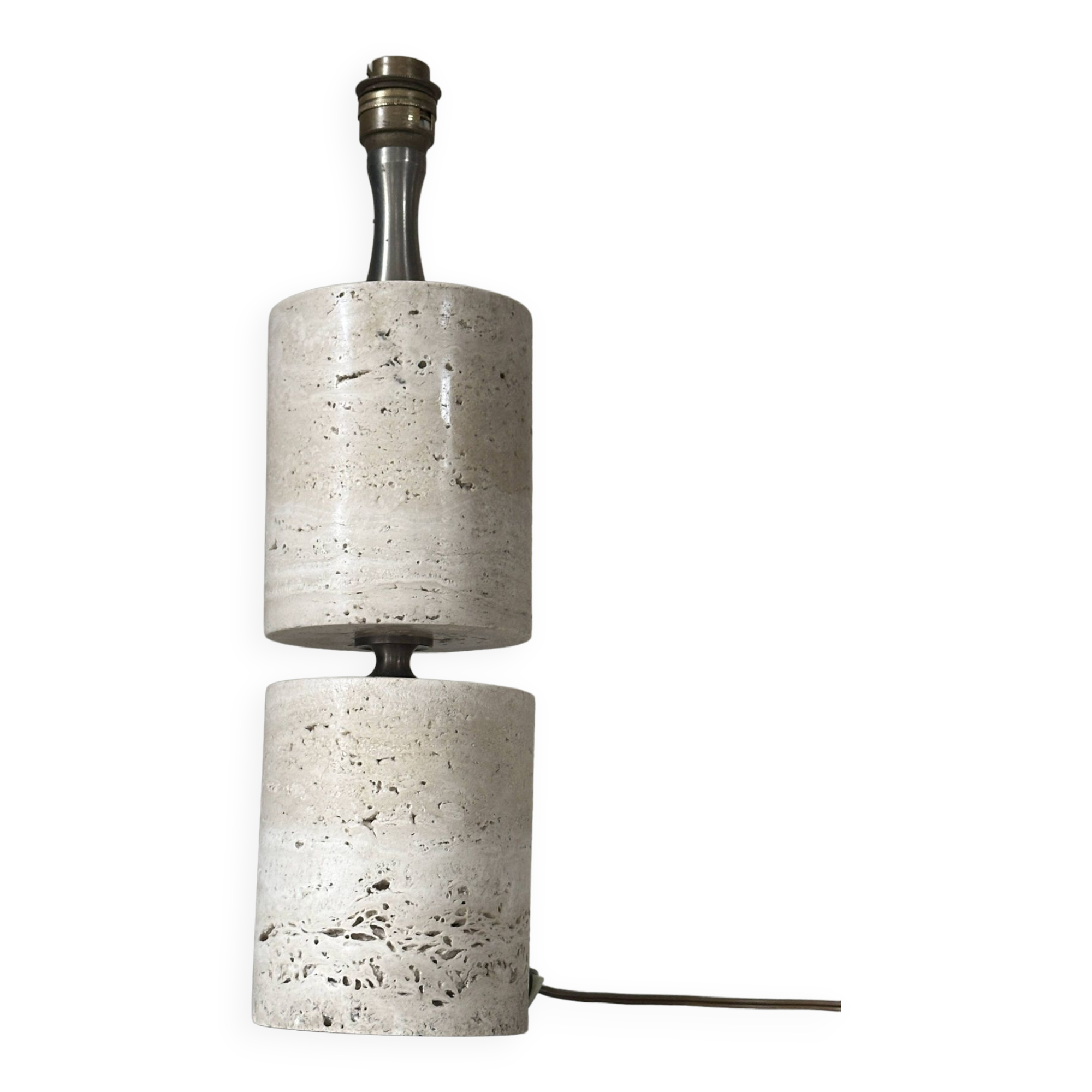 Vintage travertine lamp design 60s 70s