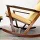 Mid-century Danish rocking chair set with footrest by Poul Volther for Frem Røjle, 1960s.