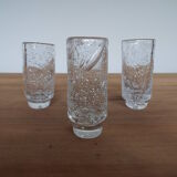 3 verres à shooter en verre bullé