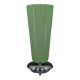 Art Deco lamp in chrome and celadon glass, France, circa 1930