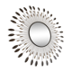 Mirror Sun beads & feathers metal, 1950 - 75x75cm