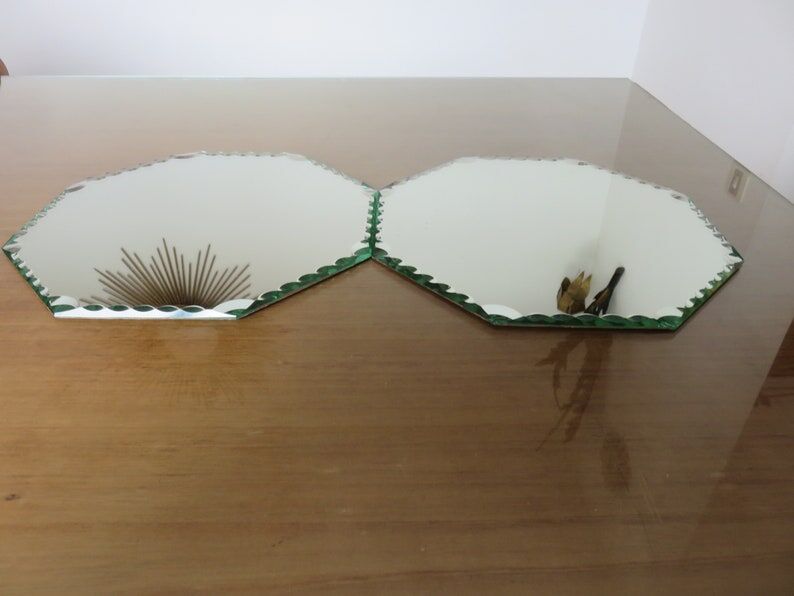 Beveled octagonal mirror 40s 50s
