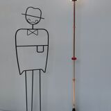 Glass, Brass, Aluminum, Copper and Iron Floor Lamp, 2021