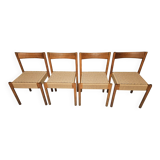Set of 4 Danish chairs, 1970.