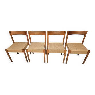 Set of 4 Danish chairs, 1970.