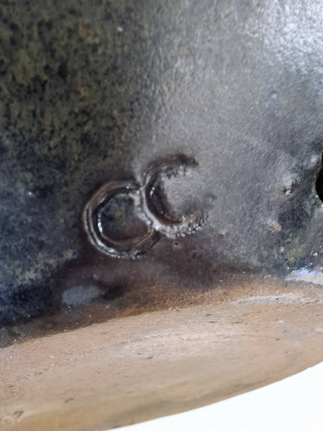 Vintage ceramic lamp base B.H'dry