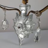 Large Italian Wall Sconce in Cut Crystal