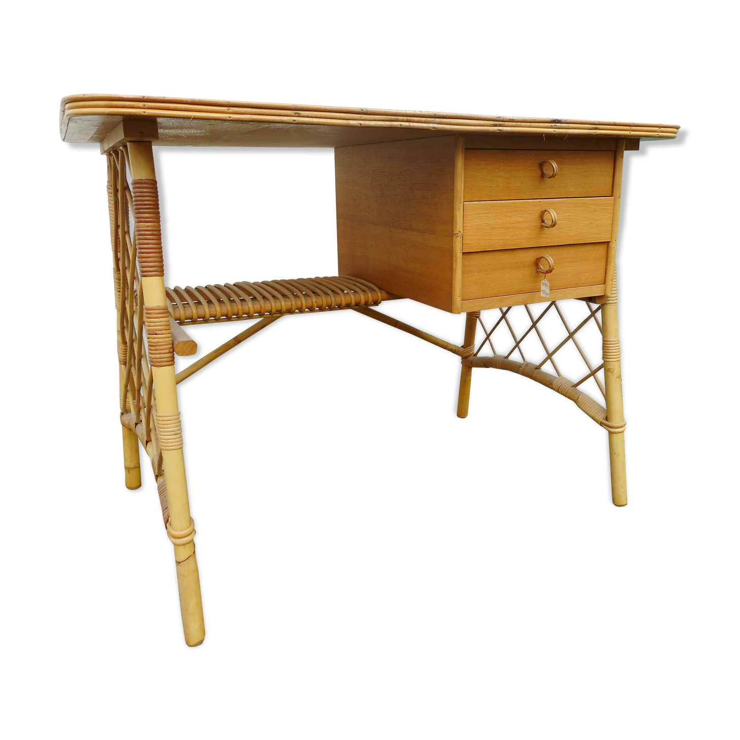 Bureau en rotin de Louis Sognot