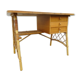 Desk of Louis Sognot rattan
