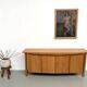 Enfilade galbée Maison Regain en orme massif, 1970