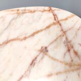 Vintage Coffee Table by Guglielmo Ulrich with an Oval Marble Top, Italy