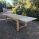 Solid oak farmhouse table with extension