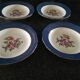 Set of 4 blue l'amandinoise Prestige plates