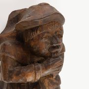 Hand-Carved Oak Wall Figure of a man, France ca. 1850