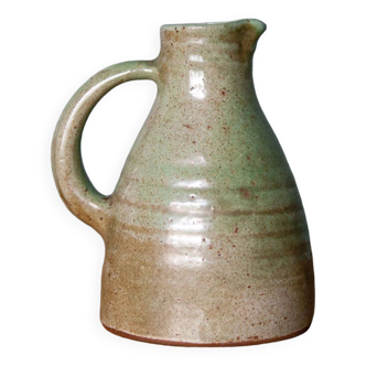 Stoneware pitcher signed Pierlot Norbert and Jeanne, vintage pitcher, carafe, kitchen, interior decor