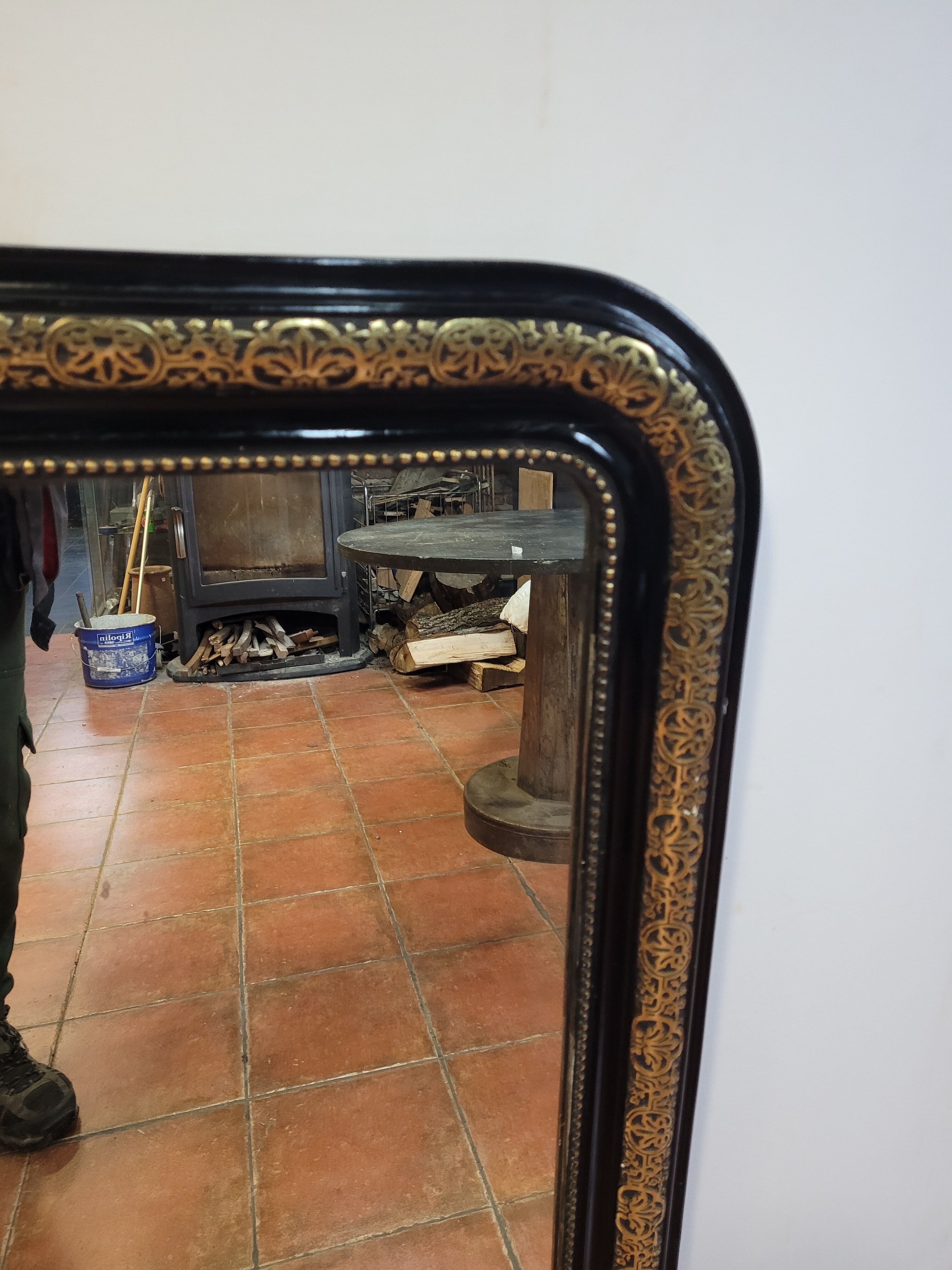 Napoleon III mirror with mercury mirror