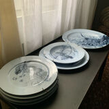 Vaisselle bleue anglaise vintage Moore & Co