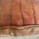 Vintage Moroccan leather pouf