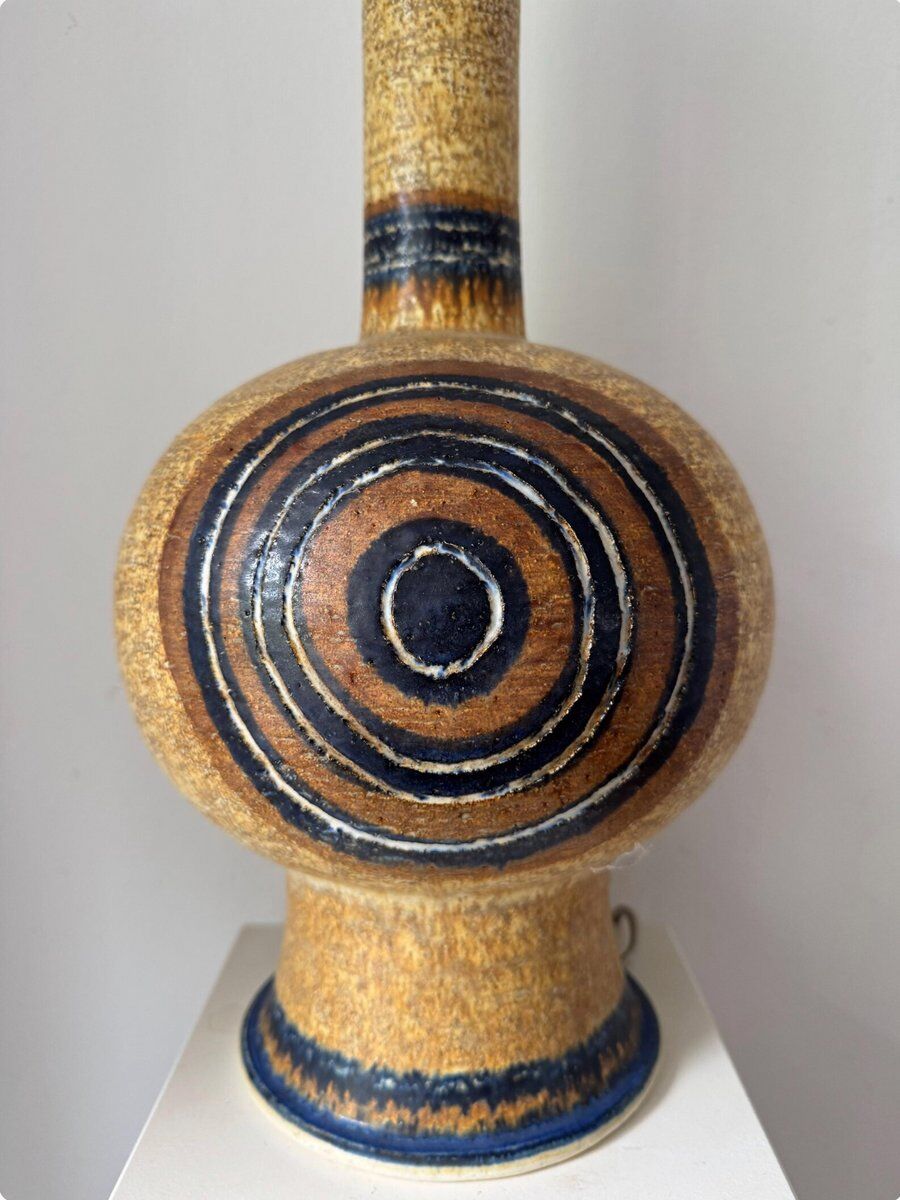 Ceramic table lamp by Jette Hellerøe for Axella, Denmark, 1960s