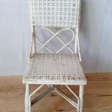 Chaise basse en rotin 1900