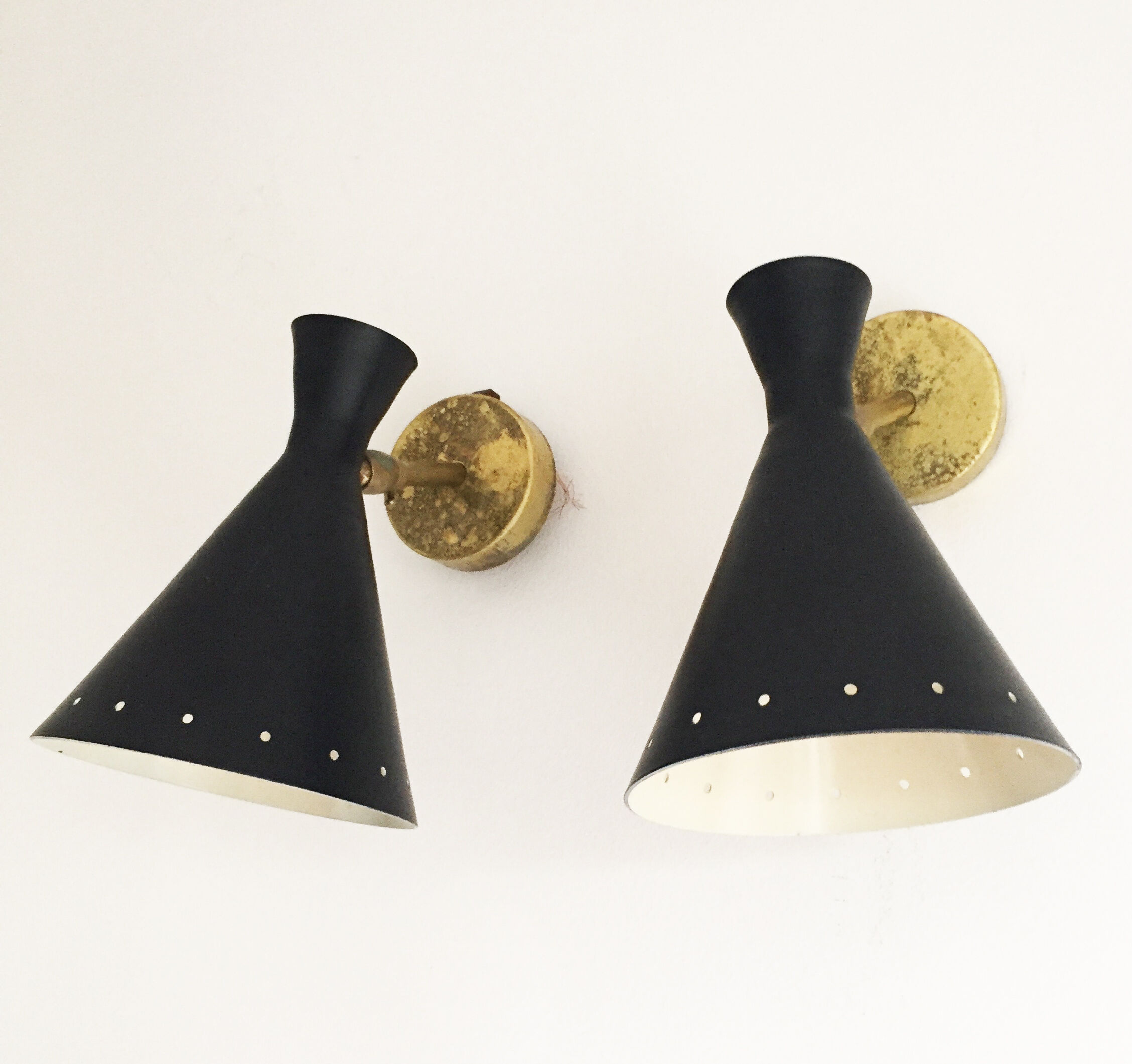 Paire d'appliques Italiennes des années 1950