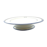 Compotier ou coupe plat à gateau biscuit blanc monogrammé