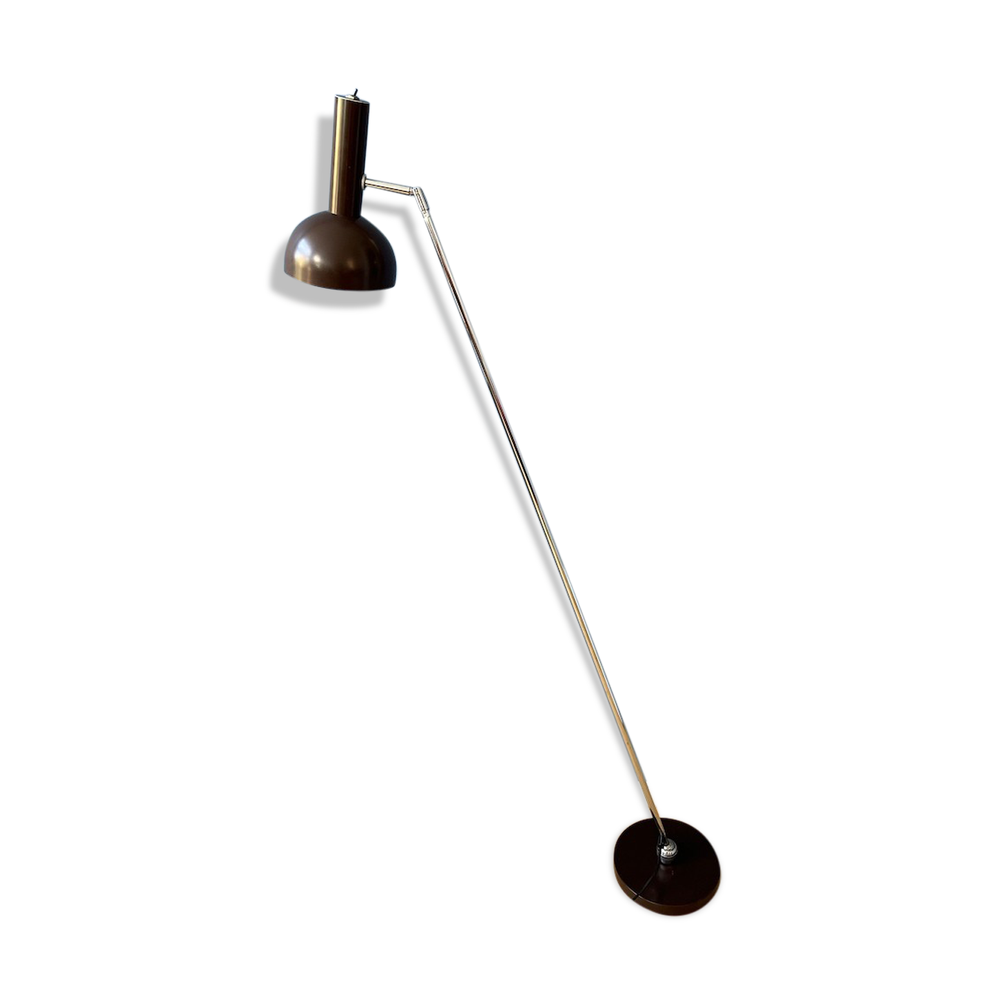 Rotary floor lamp brown ball Hala