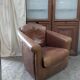 Paire de fauteuils cuir